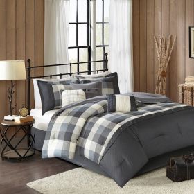 7 Piece Herringbone Comforter Set