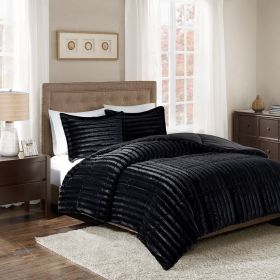 Faux Fur Comforter Mini Set (Color: as Pic)