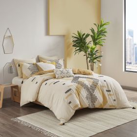 3 Piece Cotton Duvet Cover Set (Color: as Pic)