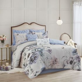 8 Piece Cotton Printed Comforter Set (Color: as Pic)
